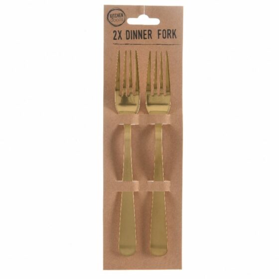 Fourchette inox couleur or ou cuivre