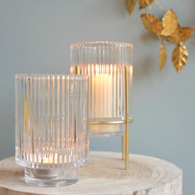 photophore verre et or