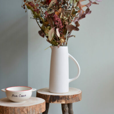 Tabouret en bois brut