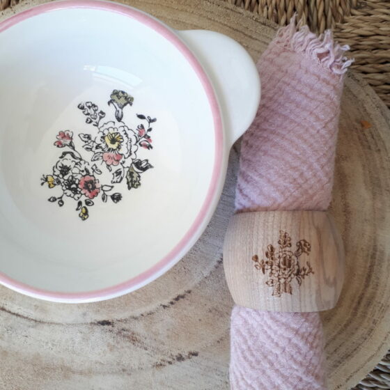Rond de serviette Fleurs