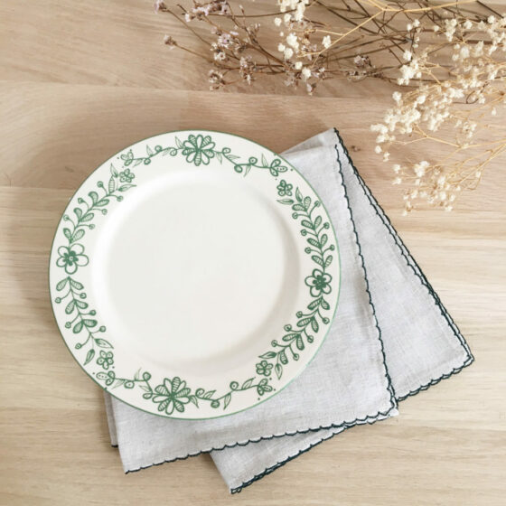 Serviette picot unie