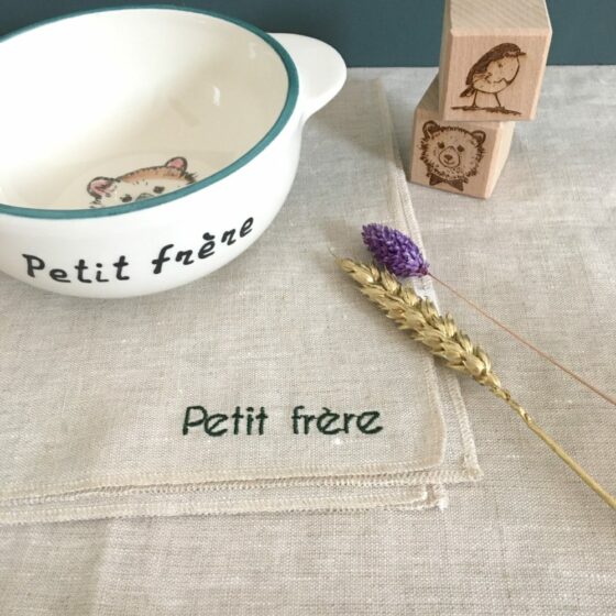 Serviette brodée simple fratrie – Image 5