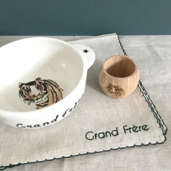 Serviette brodée picot fratrie – Image 5