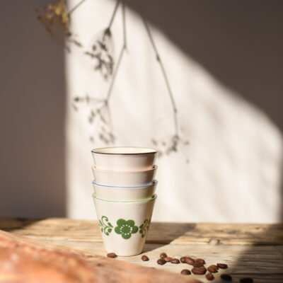 tasse expresso fleurs