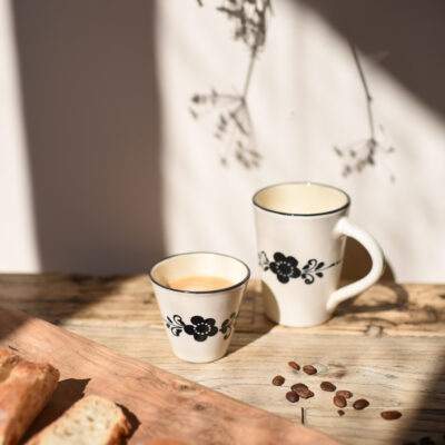 tasse expresso fleurs