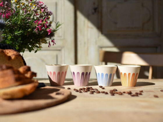 Tasse expresso rayures