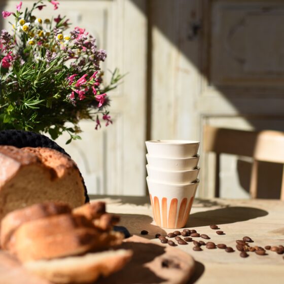 Tasse expresso rayures