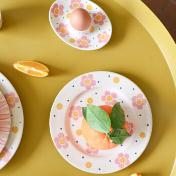 assiette dessert seventies