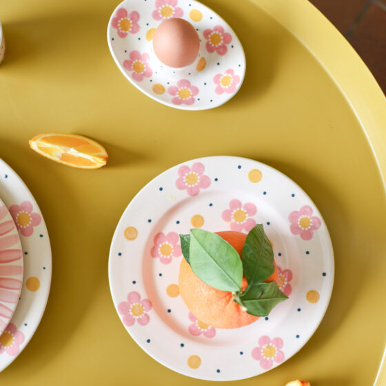 assiette dessert seventies