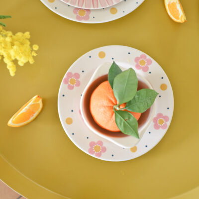 assiette dessert seventies
