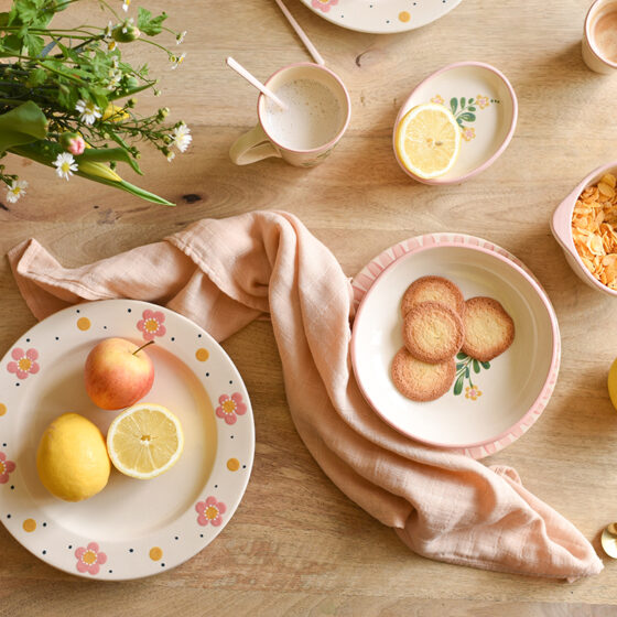 assiette creuse fleurs des champs