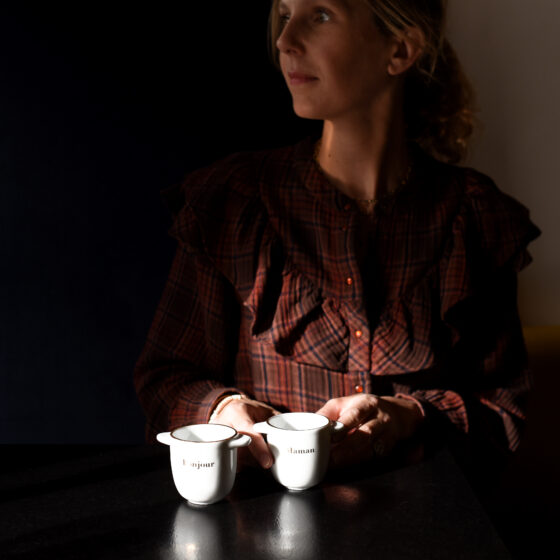 tasse expresso dorée