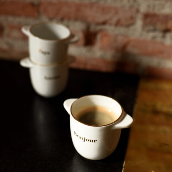 tasse expresso dorée