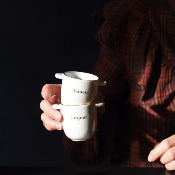 tasse expresso dorée