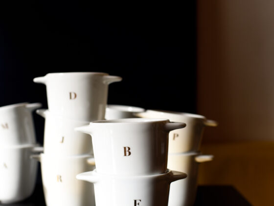 timbale monogramme doré