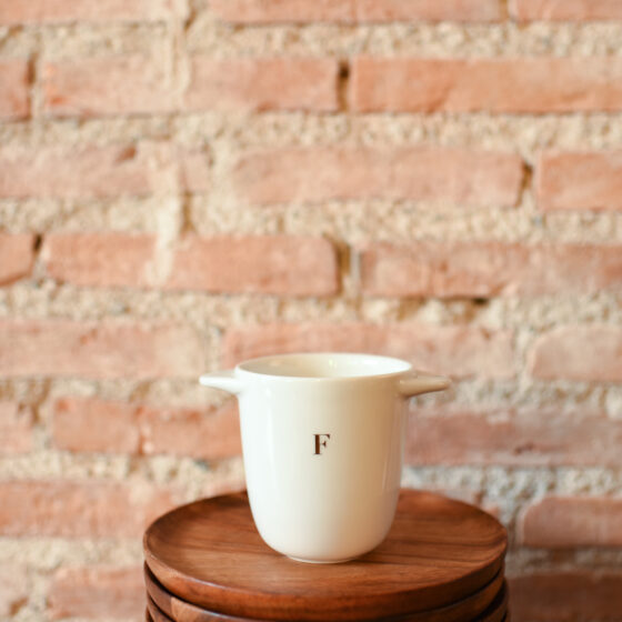 timbale monogramme doré