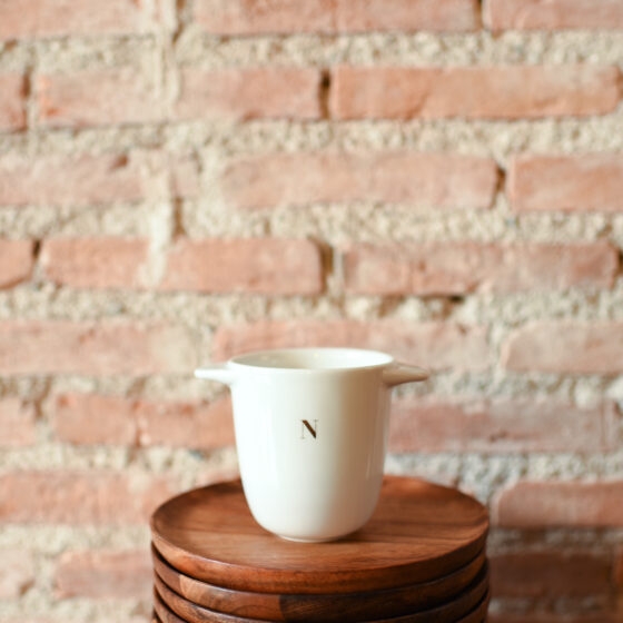 timbale monogramme doré