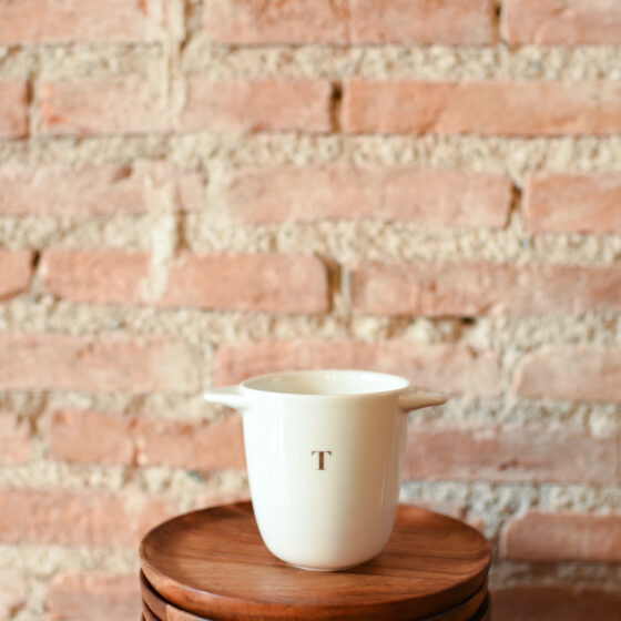 timbale monogramme doré