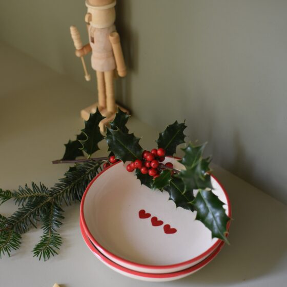 assiette creuse trois coeurs